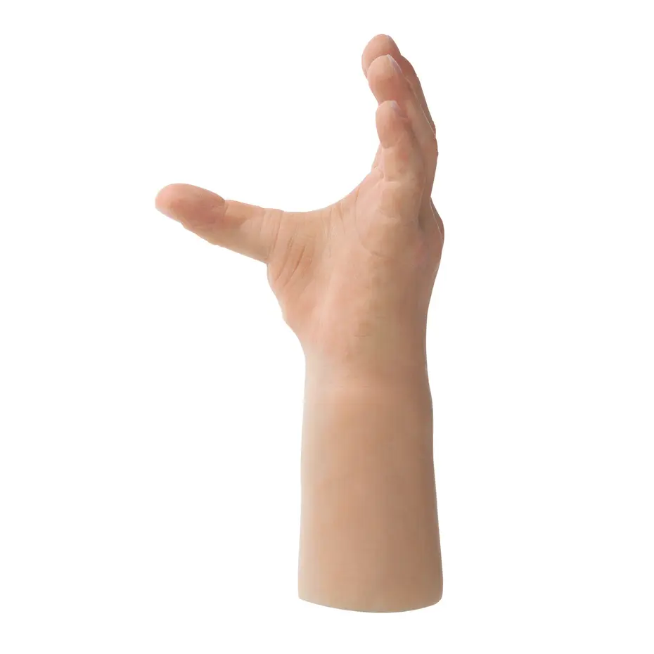 View of wide open hand