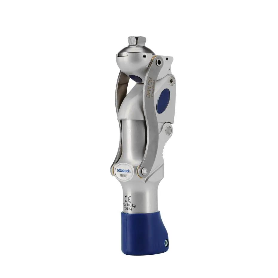 Product image | Overall view 1:1 (in colour) Knee joint, polycentric, with pneumatic swing phase control 3R106