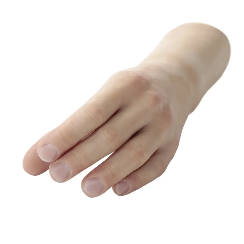 Vista frontale delle dita della mano