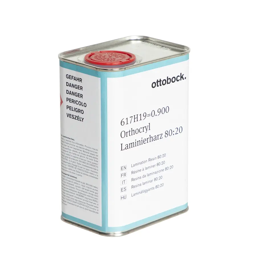 Imagen del producto | Vista general 1:1 (en color) Resina para laminar Orthocryl 80:20 617H19